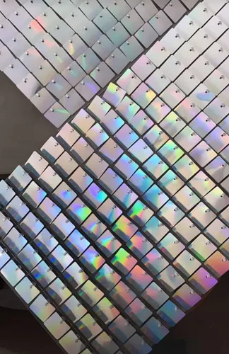 Vista 7 de 24 paneles de lentejuelas para pared brillante - Nuevo diseño entrelazado Pared brillante, telón de fondo de fiesta, eventos y carteles