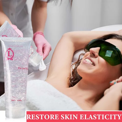 Vista 7 de Gel refrescante para depilación, gel facial transparente de acoplamiento y gel de enfriamiento con dispositivo de depilación láser y máquina