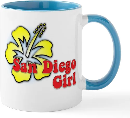 Vista 21 de CafePress I Love San Diego - Taza de café de cerámica (11.0 fl oz)