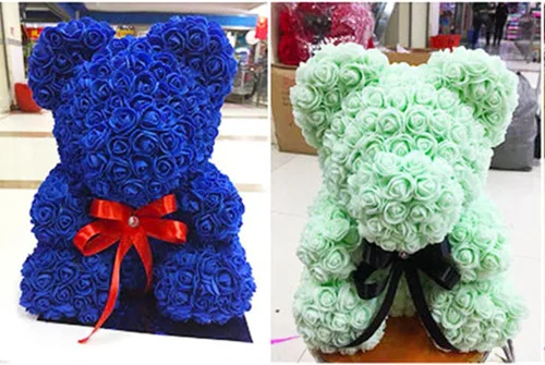 Vista 7 de Mini rosas artificiales, 100 unidades de 1.4 in, cabeza de rosa de espuma roja para manualidades, accesorios para manualidades, hogar, fiesta Azul