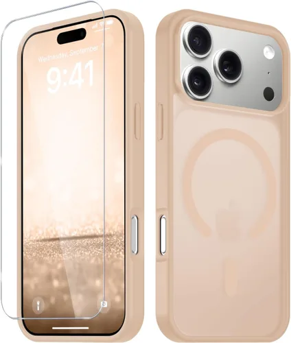 Vista 1603 de Funda para Google Pixel 10 Pro XL, cubierta magnética mate, color negro Fit for MagSafe, Screen Protector included, Shockproof Military Grade