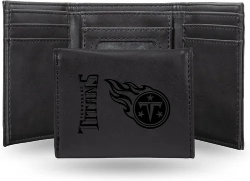 Vista 14 de Rico Industries Billetera marrón con grabado láser de la NFL, Baltimore Ravens, Trifold