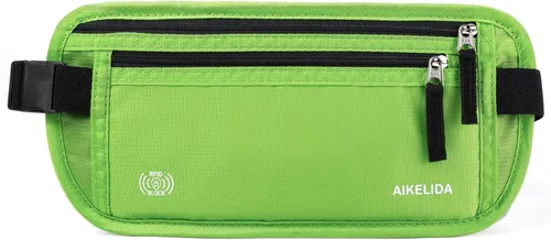 Vista 10 de Cinturón de dinero para pasaporte para mujeres y hombres - Cartera de viaje Negro