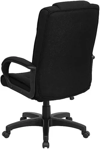 Vista 6 de Flash Furniture Jessica - Silla de oficina giratoria ejecutiva de tela negra con brazos Giratorio de 360°, altura ajustable, grado comercial