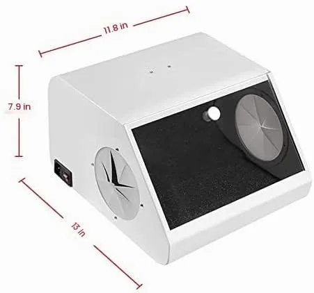 Vista 7 de Bafle de vidrio templado de laboratorio dental de alta resistencia LED colector de polvo de vacío caja extractor de vacío con 2 filtros
