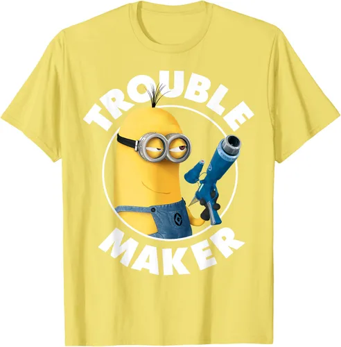 Vista 42 de Despicable Me Minions Kevin Fabricante de Problemas Gráfico Camiseta Negro