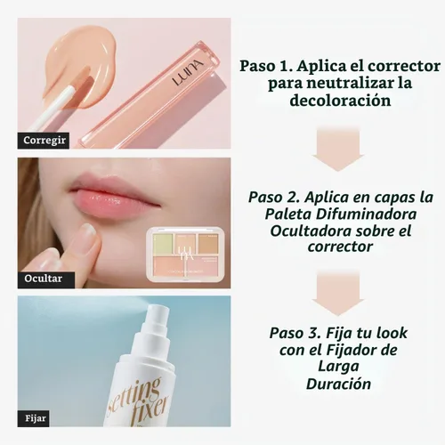 Vista 7 de LUNA Corrector de Larga Duración 03 Salmón Beige