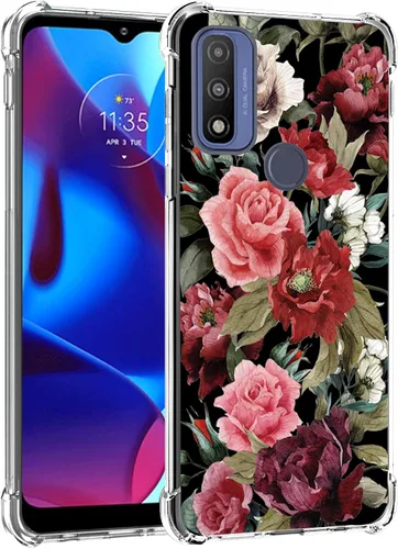 Vista 5 de Funda para Moto G Pure, Moto G Power 2022, TPU de goma suave con cuatro esquinas reforzada anticaídas para Motorola Moto G Pure 2021/Moto G Power