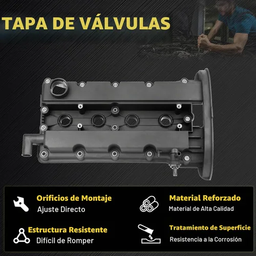 Vista 5 de Cubierta de válvula de motor compatible con Chevy Aveo Optra 2005 Pontiac Wave 1.6L Reemplazo 96473698 96473 964-73-698