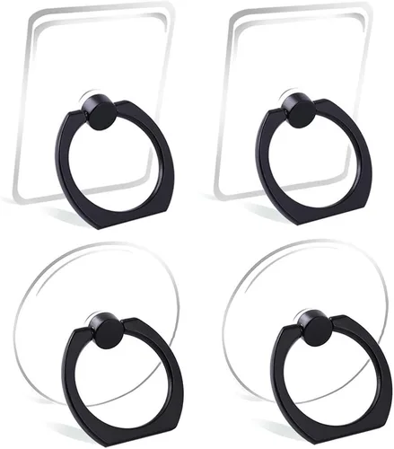 Vista 10 de Soporte de anillo para teléfono celular, lazo de agarre transparente para dedos, rotación de 360 grados, soporte para anillo de dedo