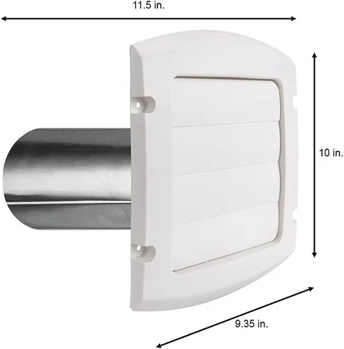 Vista 4 de Dundas Jafine BLH6WZW - Capucha de ventilación con listones blancos de 6 pulgadas
