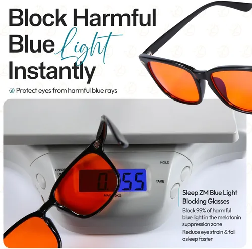 Vista 2 de Sleep ZM Blue Light Blocking & Light Sensitivity Glasses with 14 Lens Types
