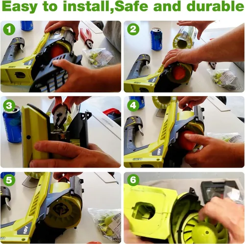 Vista 6 de JIOTAR 529437004 Ventilador de repuesto para ventilador Ryobi de 18 V, accesorio para soplador de hojas Ryobi 18V 529437003, P2108 P21081, P21081VN