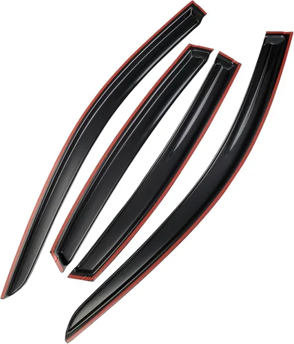 Vista 6 de Deflectores de visera de ventana lateral con cinta adhesiva para Nissan Altima 2013-2018, protectores de lluvia tintados en humo, protectores