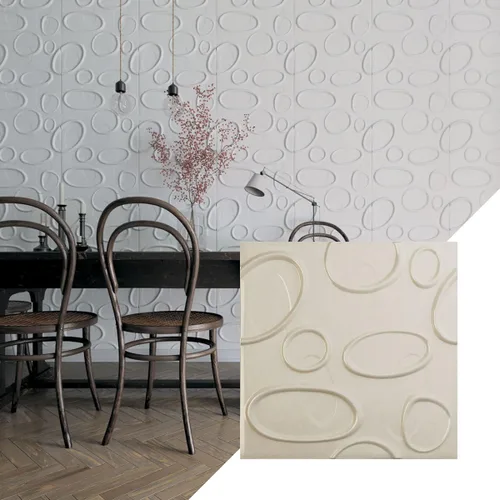 Vista 6 de Ekena Millwork WP20X20FEWH 19 5/8 pulgadas de ancho x 19 5/8 pulgadas de alto Felix EnduraWall Decorativo 3D Panel de pared cubre 2.67 pies cuadrados