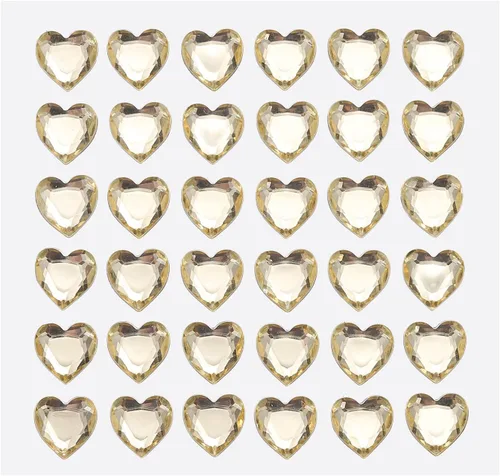 Vista 17 de MECCANIXITY 144 calcomanías autoadhesivas de diamantes de imitación de corazón de 0.394 pulgadas para maquillaje de San Valentín, artes y Azul