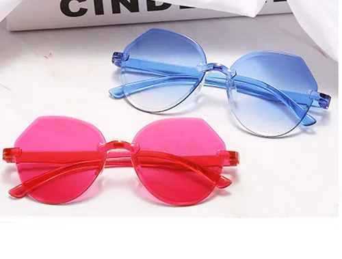 Vista 9 de 2020 gafas de sol transparentes jelly de una sola pieza gafas de sol de color caramelo integradas gafas de sol océano (transparente)