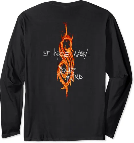 Vista 2 de Slipknot Camiseta de manga larga oficial de We Are Not Your Kind Flames, Negro, S