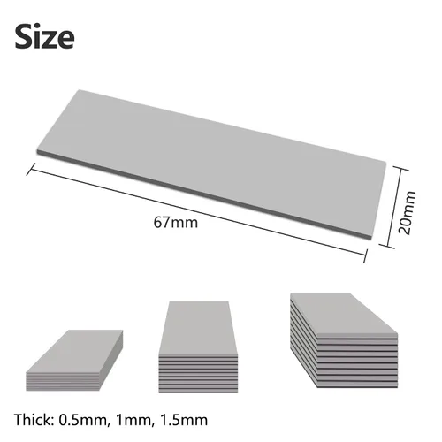 Vista 7 de UCEC 30 almohadillas térmicas GPU, 2.6 x 0.8 pulgadas, almohadilla térmica de silicona reutilizable para CPU, almohadilla de enfriamiento