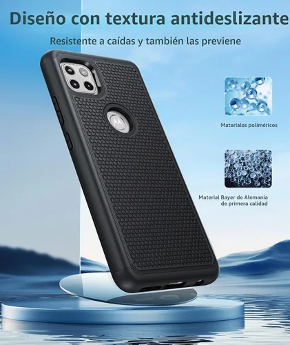 Vista 5 de Funda para Motorola One 5G Ace: protección antideslizante contra caídas