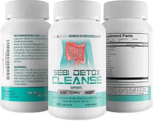 Vista 4 de Sebi Detox Cleanse - Apoyo avanzado de desintoxicación - Desintoxicación de todo el cuerpo comenzando con el intestino - Ayuda a eliminar toxinas