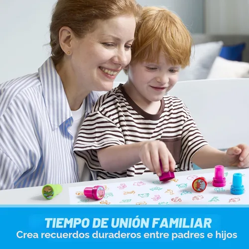 Vista 6 de JOYIN 50 sellos de animales para niños, con 50 diseños diferentes, granja, animales marinos, sellos para manualidades, caja de premios juguetes