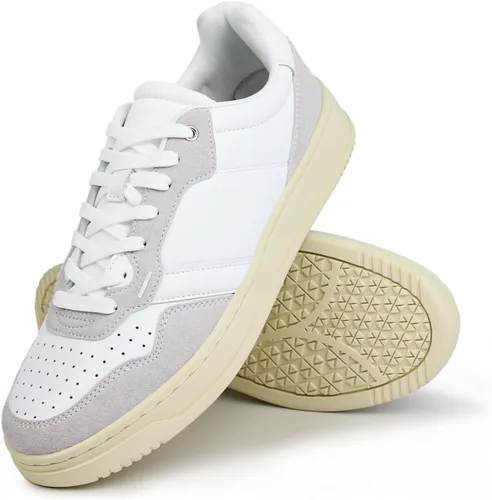 Vista 4 de Hawkwell Zapatos deportivos clásicos de cuero para hombre, de moda, casuales, para patinar, tenis, baloncesto, zapatos para caminar