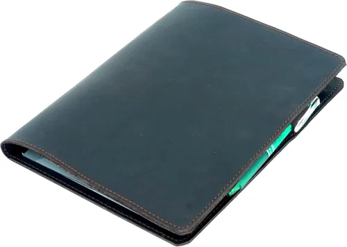 Vista 2 de JJNUSA Funda de cuero compatible con Moleskine Pocket (3.5 x 5.5 pulgadas), A6, funda de cuero para cuaderno de viaje, cuero envejecido para Marrón