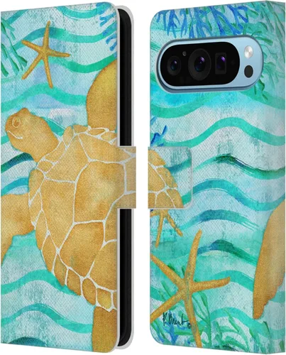 Vista 11 de Head Case Designs Officially Licensed Paul Brent Agate Mermaid Coastal Leather Wallet Case Compatible with Google Pixel 9 / Pixel 9 Pro