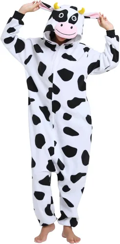 Vista 19 de BGOKTA Pijama de animal de Halloween para adultos, disfraz de cosplay, ropa para el hogar, una pieza Lty1-p