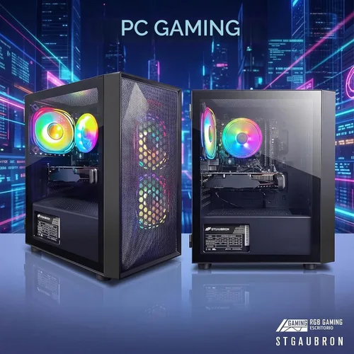 Vista 3 de Escritorio para PC para juegos STGAubron, Corei5 8ª generación, RX 550 4G, DDR4,512G SSD de 16G