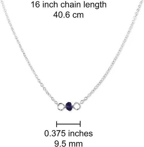 Vista 136 de Gargantilla de piedra natal – Regalo de cumpleaños, regalo para niña, mujer, amiga, hija, esposa, mamá, ella, joyas de piedras preciosas para uso