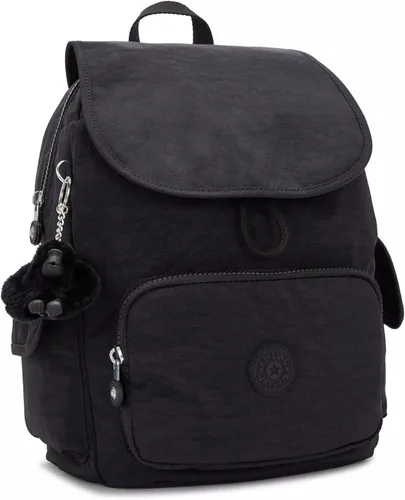 Vista 5 de Mochila pequeña Kipling City Pack para mujer, mochila ligera y versátil para el día, Negro (Black Noir), Pequeño
