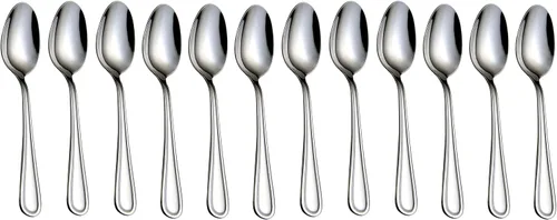 Vista 11 de Cucharitas de acero inoxidable 18/0 cucharas de té 6 piezas, 6.29 pulgadas para el hogar, cocina restaurante, Slilver