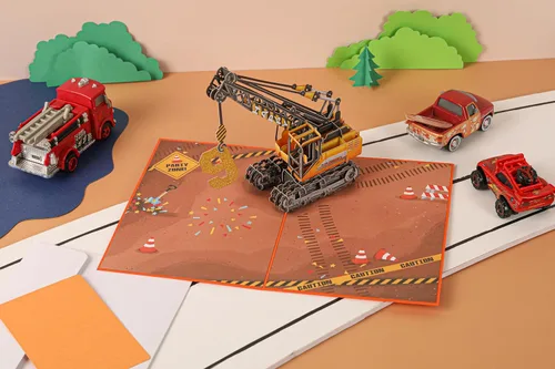 Vista 24 de Liif Tarjeta de cumpleaños emergente 3D para niño de 5 años, sobre incluido