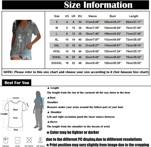 Vista 6 de Lindas camisetas para mujer, talla grande, sexy, cuello en V, elegantes, casuales, de manga corta, camisetas básicas de gran