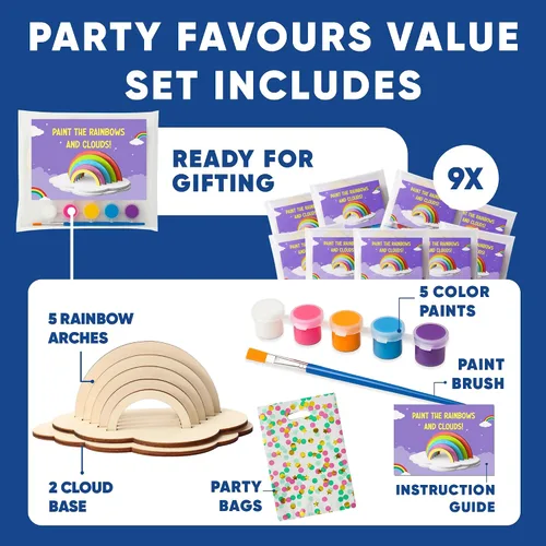 Vista 2 de 9 kits de manualidades de arcoíris para niños, recuerdos de fiesta de Multicolor