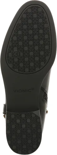 Vista 5 de Vionic Botines Vienna Rhiannon de cuero con cremallera para mujer, botines cómodos que ayudan al dolor de talón, fascitis plantar con soporte