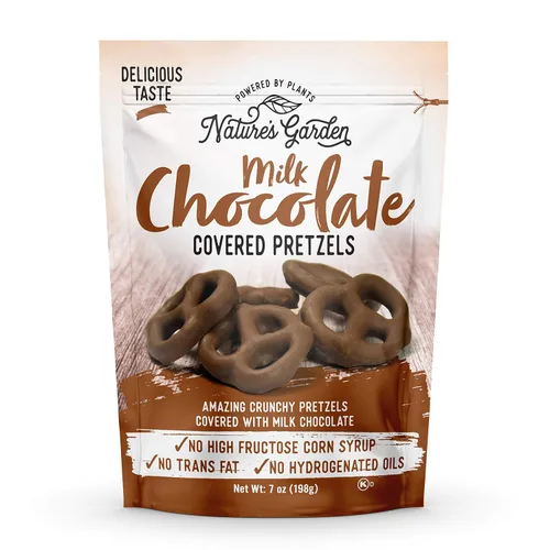 Vista 5 de Nature's Garden Pretzels cubiertos de yogur de arándanos, sin grasas trans, aperitivo indulgente, pretzels saborizados, bolsa de 7 onzas