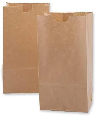 Vista 2 de Generic Bolsas de almuerzo de papel de 4.60 x 2.68 x 8.12 pulgadas, 500 unidades, parte superior plegable, duraderas, reutilización limitada, papel