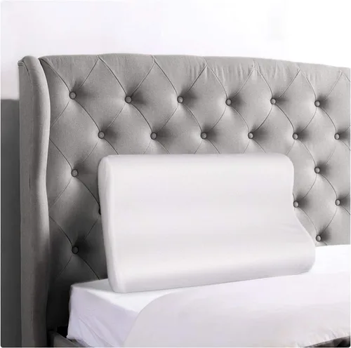 Vista 7 de Restwel almohada de bambú con espuma viscoelástica, duerma mejor, alivio para el dolor de cuello o migrañas Almohada hipoalergénica fresca que ayuda
