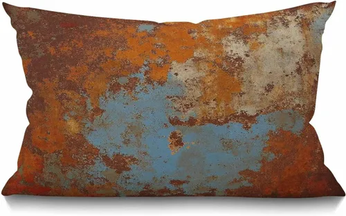Vista 13 de Smooffly - Funda de cojín decorativa con estampado de leopardo para sofá, cintura lumbar, algodón y lino, rectangular, 12 x 20 pulgadas