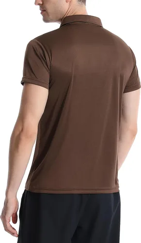 Vista 6 de Orrstarry Paquete de 5 polos para hombre, secado rápido, ropa deportiva de manga corta, polos de golf que absorben la humedad, camisa deportiva
