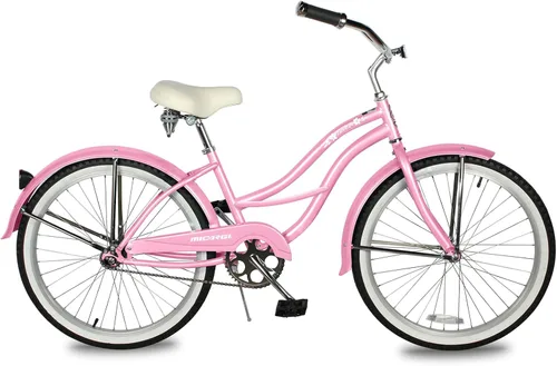 Vista 17 de MICARGI Bicicleta híbrida para adultos de 24/26 pulgadas, bicicleta híbrida de 1/7 velocidades para mujeres, hombres, personas mayores, bicicleta