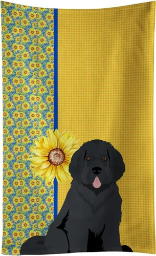 Vista 95 de Caroline's Treasures WDK5313KTWL - Toalla de cocina con diseño de girasoles de verano, color negro y tostado, Airedale Terrier, toalla de mano