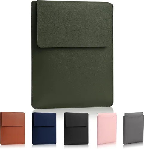Vista 11 de Compatible with Apple 14"/13.3" Laptop Sleeve, Padded Case Marrón