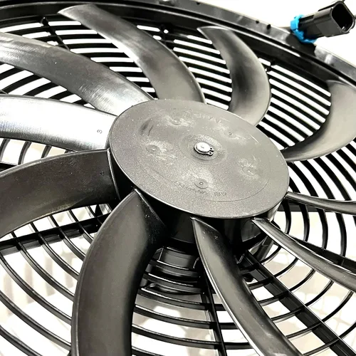 Vista 3 de SPAL 30102050 Extractor sellado de ventilador de 16 pulgadas, cuchillas curvas, 2024 CFM, 12 voltios, repuesto de refrigeración para Thermo King