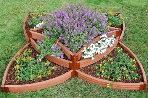 Vista 2 de Frame It All FBPS9 - Kit de cama de jardín elevada Versailles Sunburst de una pulgada, 96 x 96 x 165 pulgadas