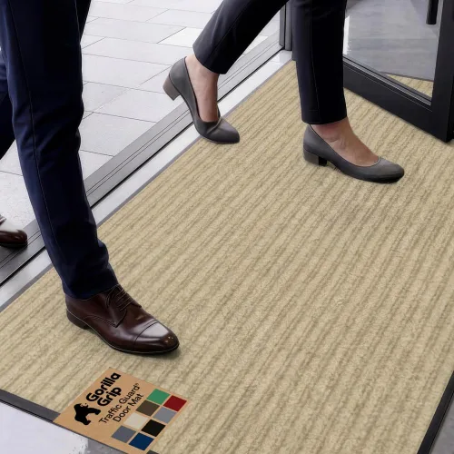 Vista 71 de GORILLA GRIP Traffic Guard - Tapete resistente para interiores y exteriores Negro