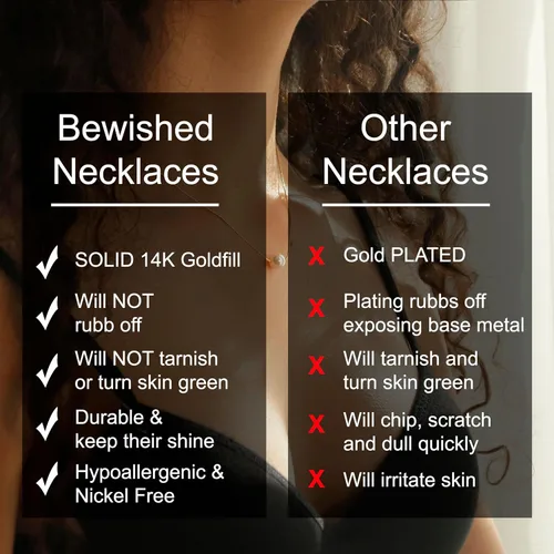 Vista 23 de Collar de hija relleno de oro de mamá o papá, collar clásico de perlas blancas con mensaje significativo, listo para regalar